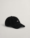 BLACK, SHIELD CORD CAP, FRONT-VIEW BY GANT AU.
