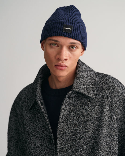 MARINE, UNISEX. COTTON RIB KNIT BEANIE BY GANT AU.