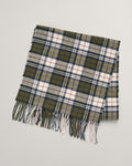 DARK CACTUS, MULTI CHECK SCARF, FRONT-VIEW BY GANT AU.