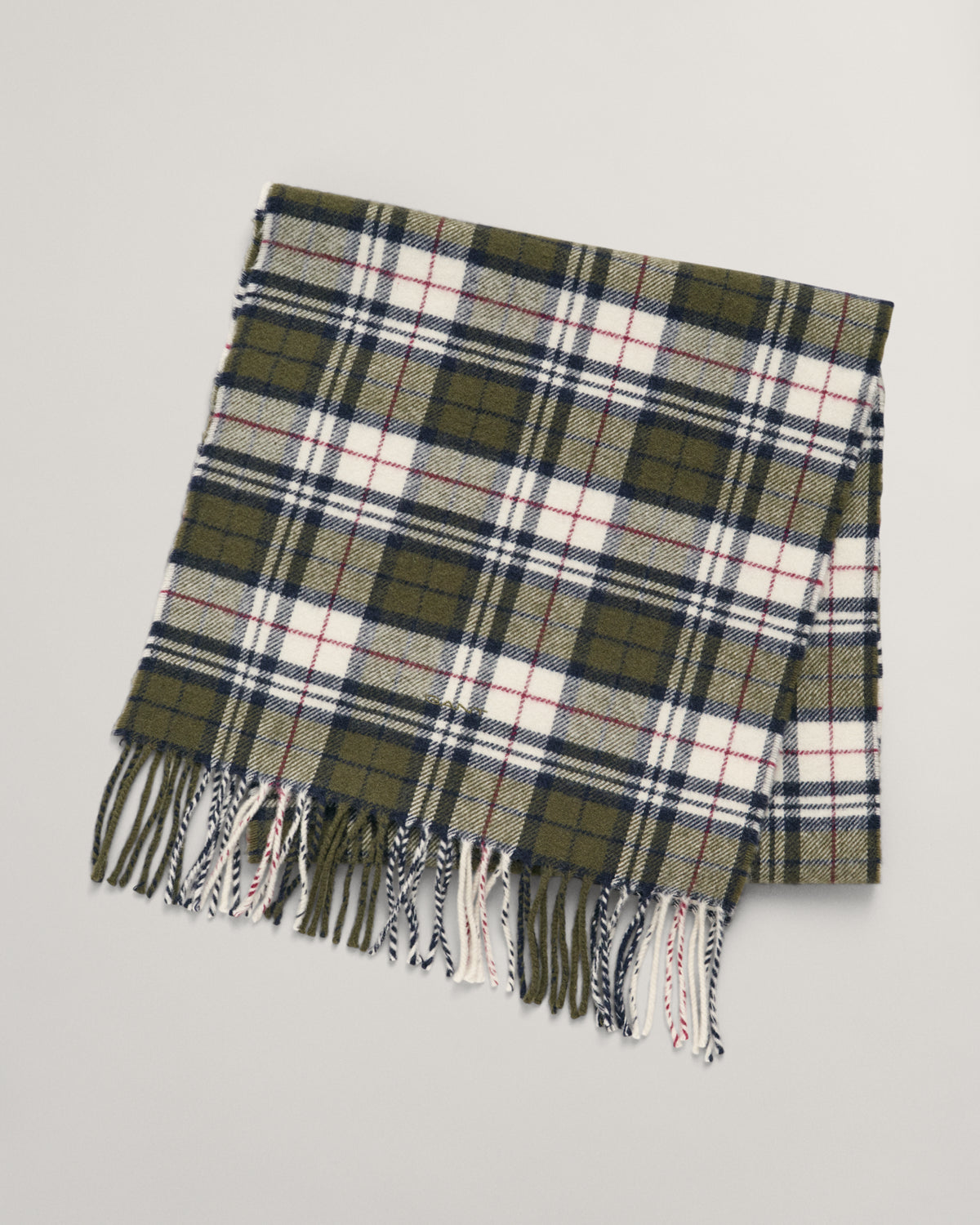 DARK CACTUS, MULTI CHECK SCARF, FRONT-VIEW BY GANT AU.