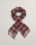 PLUMPED RED, MULTI CHECK SCARF, FLAT-LAY BY GANT AU.
