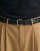 BLACK, LEATHER ELASTIC BRAIDED BELT BY GANT AU.