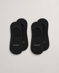BLACK, INVISIBLE SOCKS 2-PACK BY GANT AU.