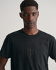 BLACK, REG TONAL SHIELD SS T-SHIRT, CLOSE-UP BY GANT AU.