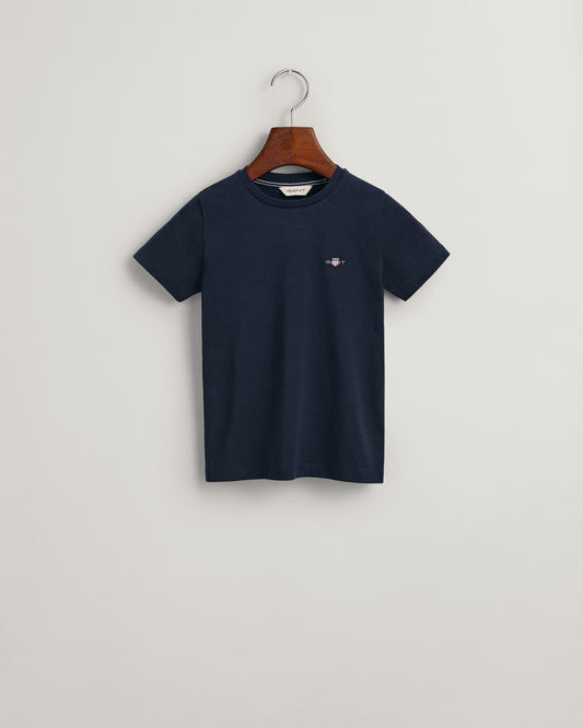EVENING BLUE, SHIELD SS T-SHIRT BY GANT AU.