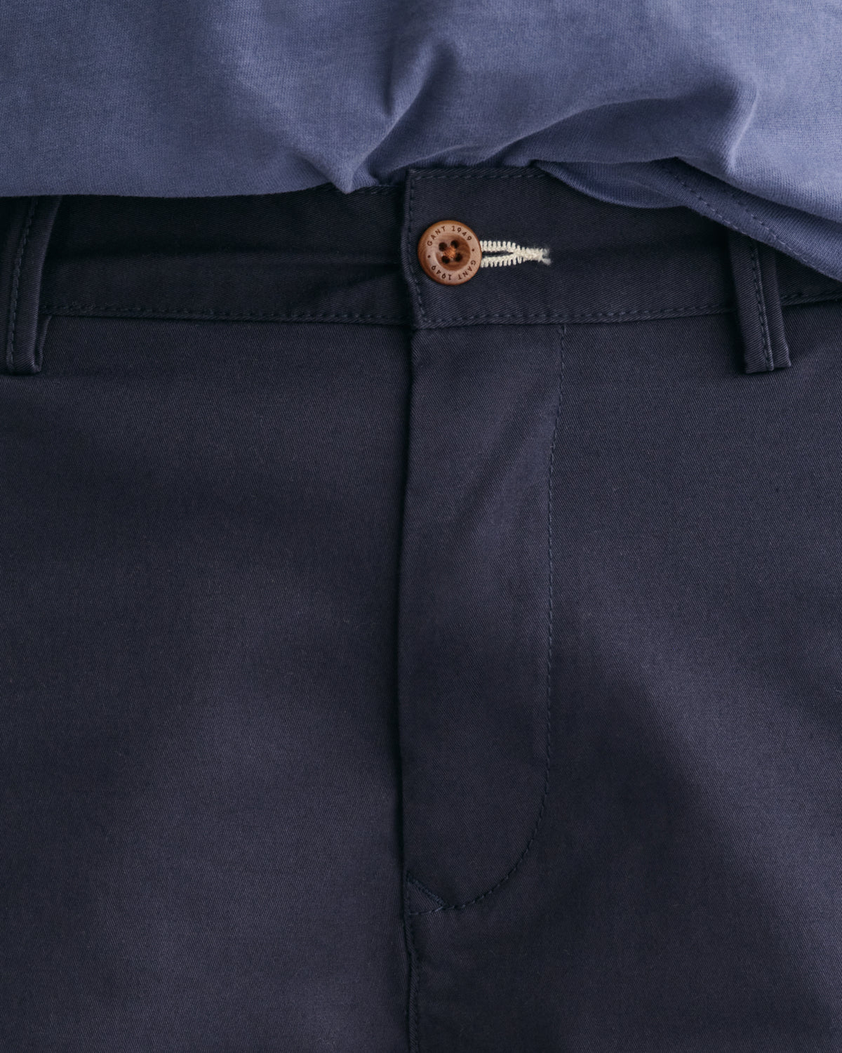 MODEL WEARING CHINO SHORTS