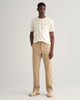 DARK KHAKI, SLIM DOBBY STRUCTURE CHINOS, FRONT-VIEW BY GANT AU.