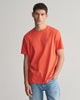 BURNT ORANGE, REG SHIELD SS T-SHIRT, FRONT-VIEW BY GANT AU.