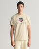 SILKY BEIGE, REG ARCHIVE SHIELD SS T-SHIRT BY GANT AU.