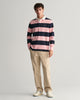 BUBBELGUM PINK, REG SHIELD BARSTRIPE HEAVY RUGGER BY GANT AU.