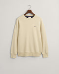 SILKY BEIGE, REG SHIELD C-NECK SWEAT, FLAT-LAY BY GANT AU.