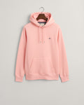 BUBBELGUM PINK, REG SHIELD HOODIE, FLAT-LAY BY GANT AU.
