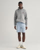 DOVE BLUE, REG SHIELD SWEAT SHORTS, FRONT-VIEW BY GANT AU.