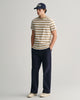 DRIED KHAKI, STRIPE SS T-SHIRT BY GANT AU.