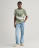 PINE GREEN, STRIPE SS T-SHIRT BY GANT AU.