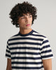 EVENING BLUE, STRIPE SS T-SHIRT, CLOSE-UP BY GANT AU.