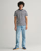 EVENING BLUE, STRIPE SS T-SHIRT BY GANT AU.