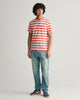 SUNSET PINK, STRIPE SS T-SHIRT BY GANT AU.