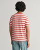 SUNSET PINK, STRIPE SS T-SHIRT, BACK-VIEW BY GANT AU.