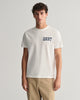 EGGSHELL, ARCH SCRIPT SS T-SHIRT, FRONT-VIEW BY GANT AU.