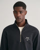 BLACK, LOGO SCRIPT JERSEY HALFZIP, CLOSE-UP BY GANT AU.