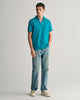 OCEAN TURQUOISE, REG CONTRAST PIQUE SS POLO BY GANT AU.