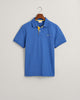 RICH BLUE, REG CONTRAST PIQUE SS POLO, FLAT-LAY BY GANT AU.