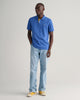 RICH BLUE, REG CONTRAST PIQUE SS POLO BY GANT AU.