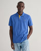 RICH BLUE, REG CONTRAST PIQUE SS POLO, FRONT-VIEW BY GANT AU.