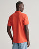 BURNT ORANGE, REG CONTRAST PIQUE SS POLO, BACK-VIEW BY GANT AU.