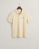 SILKY BEIGE, REG SHIELD SS PIQUE POLO, FLAT-LAY BY GANT AU.