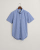 COLLEGE BLUE, REG POPLIN GINGHAM SS SHIRT, FLAT-LAY BY GANT AU.