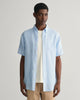 CAPRI BLUE, REG LINEN SS SHIRT, FRONT-VIEW BY GANT AU.