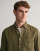 Regular Fit Garment-Dyed Linen Shirt