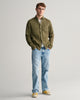 JUNIPER GREEN, REG GMNT DYED LINEN SHIRT BY GANT AU.