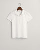 WHITE, CONTRAST COLLAR SS PIQUE POLO BY GANT AU.