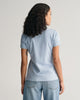 DOVE BLUE, CONTRAST COLLAR SS PIQUE POLO, BACK-VIEW BY GANT AU.