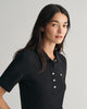 BLACK, SLIM SHIELD SS PIQUE POLO DRESS, CLOSE-UP BY GANT AU.