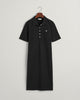 BLACK, SLIM SHIELD SS PIQUE POLO DRESS, FLAT-LAY BY GANT AU.