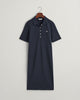 EVENING BLUE, SLIM SHIELD SS PIQUE POLO DRESS, FLAT-LAY BY GANT AU.