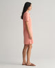 PEACHY PINK, SLIM SHIELD SS PIQUE POLO DRESS, CLOSE-UP BY GANT AU.