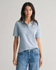 DOVE BLUE, SLIM SHIELD SS PIQUE POLO, FRONT-VIEW BY GANT AU.