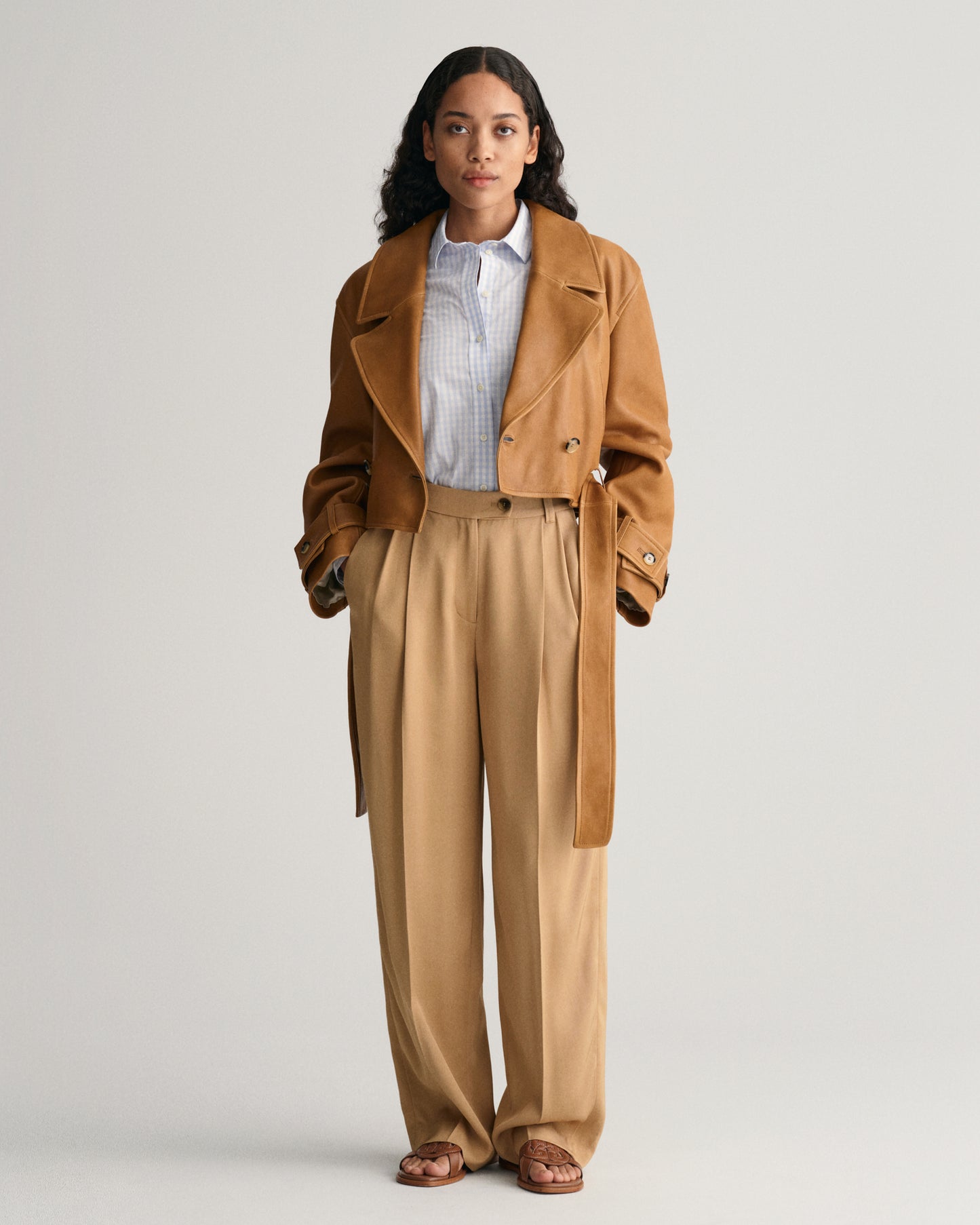 LIGHT BLUE, REG POPLIN GINGHAM SHIRT BY GANT AU.