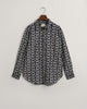 EVENING BLUE, REL G PATTERN COT SILK SHIRT, FLAT-LAY BY GANT AU.