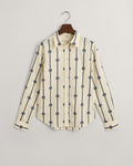 CLASSIC BLUE, REG MONOGRAM STRIPED COT VOILE, FLAT-LAY BY GANT AU.