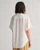 WHITE, REL LINEN POPOVER SS SHIRT, BACK-VIEW BY GANT AU.