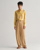 DUSTY YELLOW, REG MAGNOLIA PRINT COT SILK SHIRT BY GANT AU.