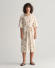 DRY SAND, REL PALM PRINT LINEN SHIRT DRESS BY GANT AU.