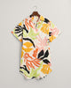 MEDAL YELLOW, REL PALM PRINT SS LINEN CAFTAN, FLAT-LAY BY GANT AU.