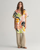 MEDAL YELLOW, REL PALM PRINT SS LINEN CAFTAN, FRONT-VIEW BY GANT AU.